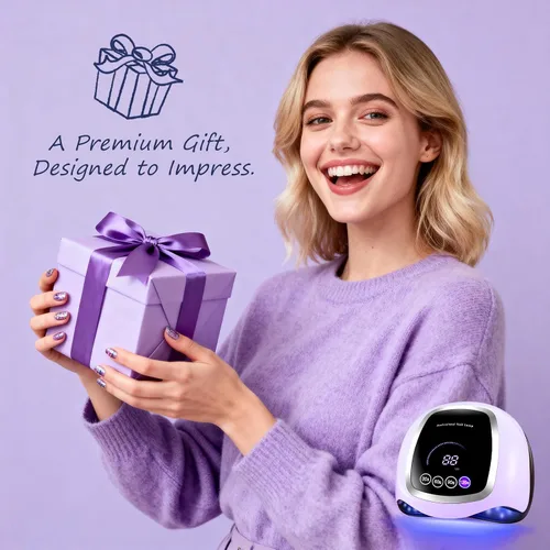 Vista 8 de Gugusure Lámpara de uñas LED UV, secador de uñas mejorado de 180 W para esmalte de gel con pantalla LCD, sensor automático y 4 ajustes