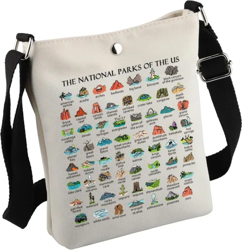 Vista 10 de National Parks - Bolsa de mano para cámper, regalo para amantes del senderismo U-s-parksblack