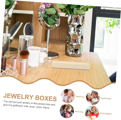 Vista 8 de STAHAD Caja de joyería portátil Caja de anillo Anillo Bix Cajas Decorativas Tapa deslizante Joyero de madera Caja de joyería decorativa Caja
