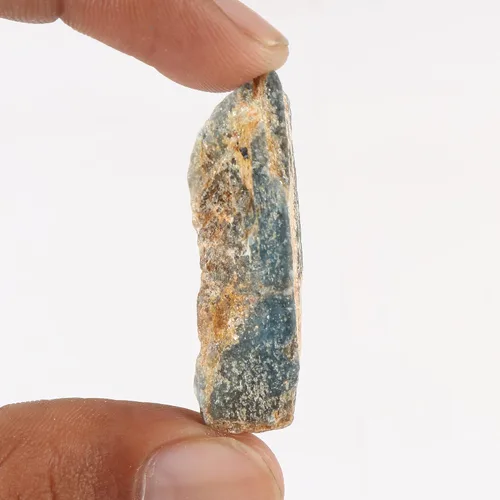 Vista 30 de GEMHUB Lápiz de cianita áspero pequeño con cristal curativo de cianita azul áspero suelto, tamaño pequeño, 9.7