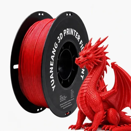 Vista 16 de Filamento PETG para impresora 3D, precisión dimensional +/- 0.001 in, carrete de 2.2 libras, 0.069 in, plateado 2.2 lbs plata