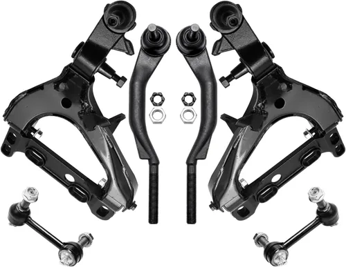 Vista 57 de Detroit Axle - Kit de extremo delantero para Chrysler 300 Dodge Charger 2011-2023 Challenger, 2 Lower Rearward Control Arms 2 Outer Tie Rods 2