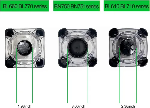 Vista 5 de Piezas de repuesto Ninja Blender, jarra de 72 onzas con tapa de bloqueo, vasos de licuadora Ninja Blenders compatibles con BL610, BL610BRN, BL610C