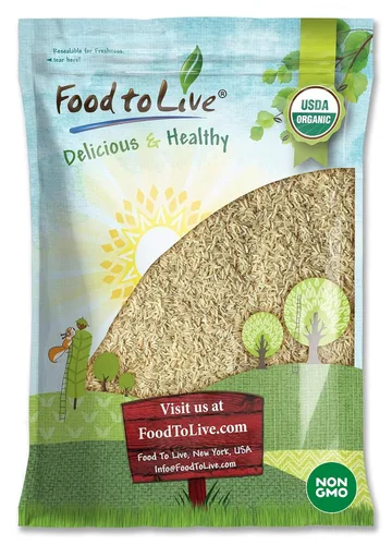 Vista 8 de Food to Live Arroz orgánico de jazmín marrón, 12 onzas, sin OMG, arroz integral, variedad de grano largo, no irradiado, kosher, vegano. Rico