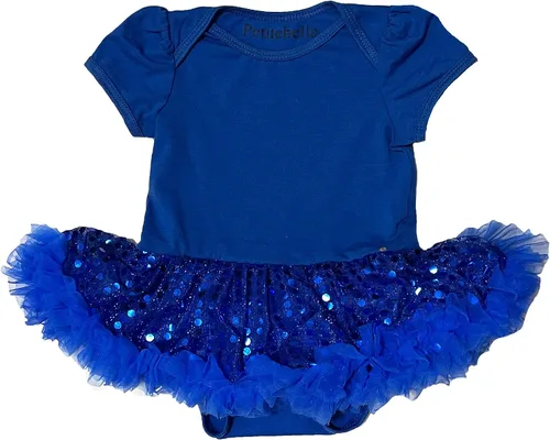 Vista 2 de Petitebella Vestido de bebé tutú de lentejuelas de un solo color Nb-59.1 ft