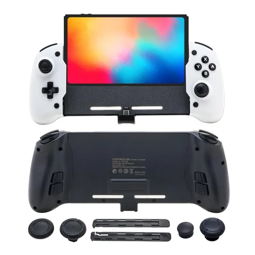 Vista 35 de ECHZOVE Upgrade Nintendo Switch OLED Controller Grip - Ergonomic Animal Crossing Style Controller with Joystick, NFC, Turbo, Six-Axis Gyro, Dual