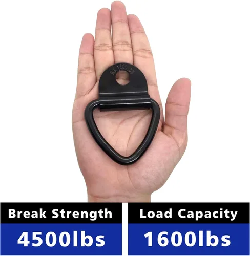 Vista 5 de BUSY-CORNER Anclajes de amarre para remolque, almacén, barco, 10 piezas de pernos de anillo en V de acero resistente, accesorios para camionetas