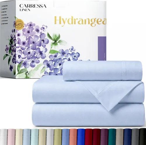 Vista 66 de Carressa Linen - Juego de sábanas 100% algodón de 600 hilos