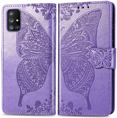 Vista 8 de GYHOYA Funda tipo cartera compatible con Samsung Galaxy A71 para mujer, funda de cuero con función atril magnético y tarjetero para Samsung Galaxy