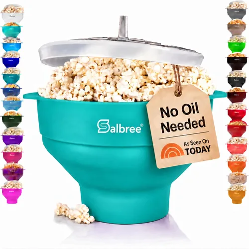 Vista 18 de Salbree Tazón plegable de silicona para hacer palomitas de maíz para Rosa