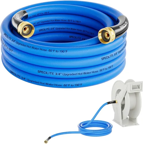 Vista 14 de SPECILITE Manguera de agua de jardín caliente/fría de 5 pies x 1 pulgada, -50 ℉ a 190 ℉, resistente, flexible, explosión de 605 psi, ligera, tubo