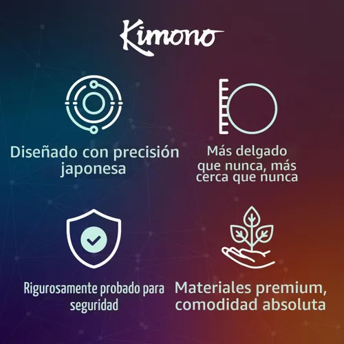 Vista 5 de Mayer Laboratories Kimono Condón Delgado 12 Ct Sensación que mejora el rendimiento, sensibilidad mejorada, apto para veganos, sin olor a látex