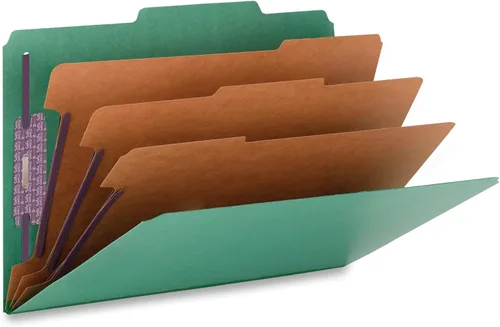 Vista 7 de Smead Carpeta de archivos de clasificación de cartón prensado con sujetadores SafeSHIELD, 3 divisores, expansión de 3 pulgadas, tamaño legal, azul