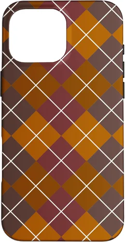 Vista 19 de iPhone 16 lindo tartán marrón cuadros para niñas escocesas y otoño otoño caso