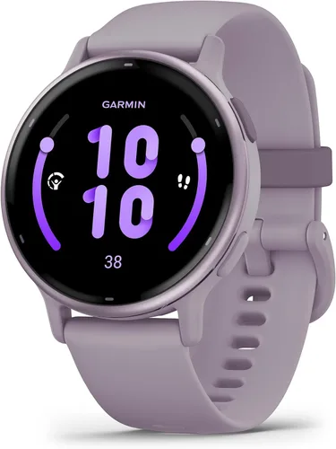Vista 9 de Garmin vívoactive 5, reloj inteligente GPS de salud y fitness, pantalla AMOLED, hasta 11 días de batería, color marfil