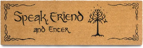 Vista 8 de MAINEVENT Felpudo "Speak Friend and Enter" 50x15 Pulgadas, El Señor de los Anillos Felpudo Divertido Largo, Felpudo "Speak Friend and Enter" Grande