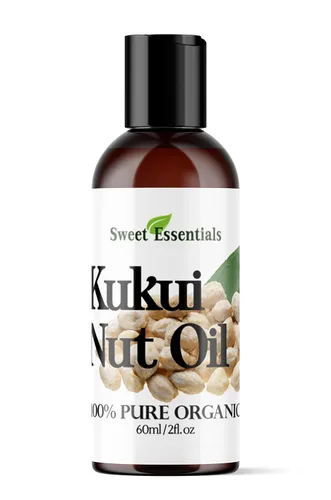 Vista 5 de Sweet Essentials - Aceite de nueces Kukui 100% orgánico, varios tamaños, 100% puro, prensado en frío, hidratante natural para la piel, el cabello