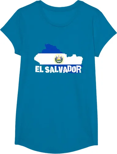Vista 41 de Camiseta con la bandera de El Salvador, mapa de El Salvador, camiseta de Salvador para mujer, Negro