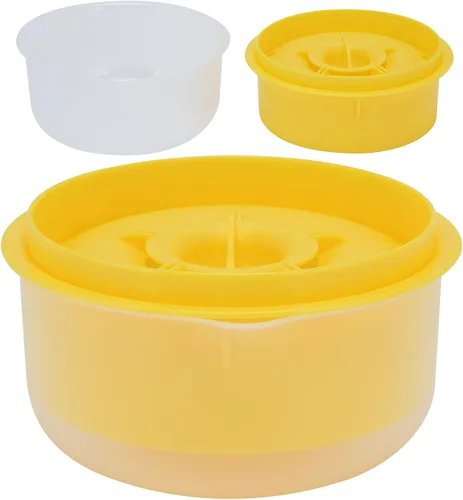 Vista 2 de Separador de huevos, fácil de, separa hasta 6 yemas, no, reutilizable para panadería casera (amarillo)