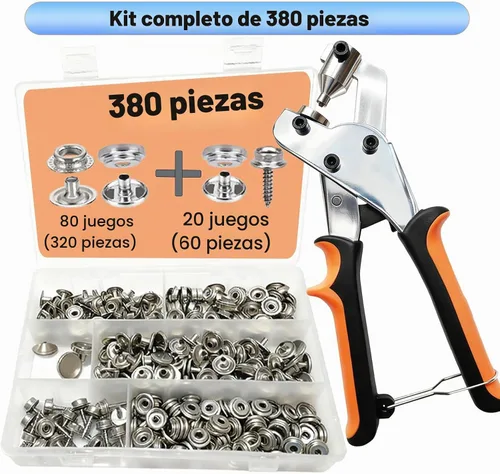 Vista 2 de Snap Fastener Tool Kit, 100 Sets Boat Cover Snaps with Snap Setter Tool