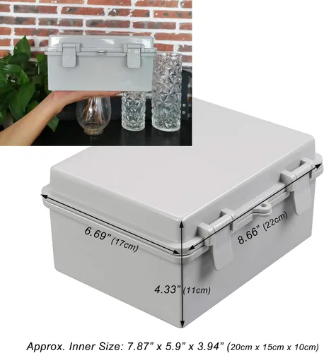 Vista 6 de Caja de conexiones IP65 de plástico ABS, a prueba de polvo, impermeable, caja de conexiones universal duradera para proyectos eléctricos