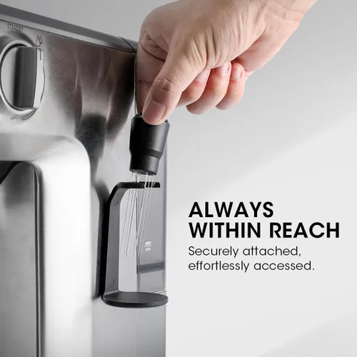 Vista 5 de Aieve WDT Tool Espresso, herramienta de distribución, accesorios de expreso, agitador de café de 10 agujas con soporte para barista