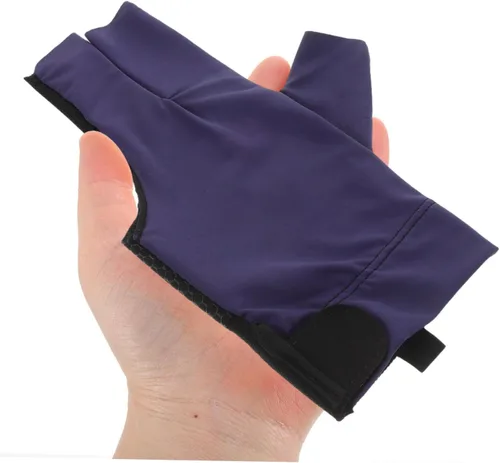 Vista 4 de Yardwe Guante de billar para mano izquierda, transpirable, dedos deslizantes, guantes de piscina, ajuste cómodo para control de precisión, pantalla