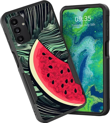 Vista 46 de Funda protectora para Galaxy A13 5G, doble capa híbrida resistente a prueba de golpes, policarbonato duro, silicona suave, TPU, funda protectora