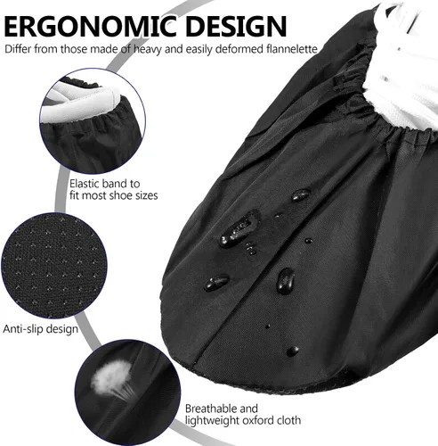 Vista 2 de SATINIOR 12 pares de fundas reutilizables para zapatos, antideslizantes, impermeables, elásticas, cómodas, a prueba de polvo, lavables a máquina