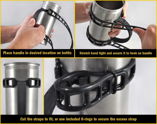 Vista 7 de Seattle Sports Mug-It! Adaptador universal ajustable de asa para tazas de agua, vasos, pintas o jarras
