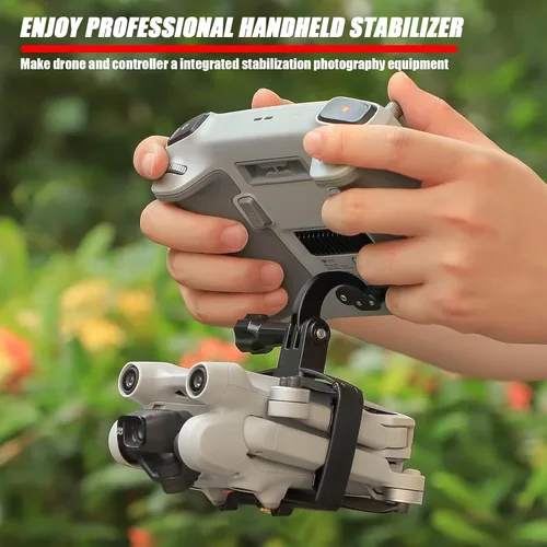 Vista 4 de Hanheld Adaptador estabilizador de montaje de abrazadera para DJI Mini 3 Pro Cámara Drone RC RC-N1 Control remoto Gimbal Clip Accesorios