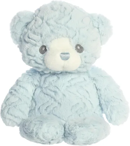 Vista 5 de Aurora Snuggly Huggy Bear - Animal de peluche para bebé, compañero reconfortante, juego imaginativo, color azul, 7 pulgadas