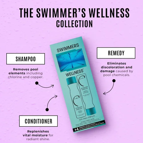Vista 6 de Malibu C Swimmers Wellness - Acondicionador de natación hidratante para mujeres, hombres y niños, tamaño de viaje, para restaurar el brillo afectado