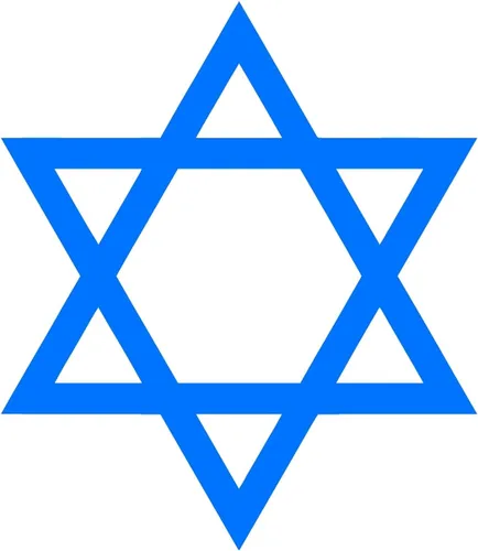 Vista 3 de Star of David - Calcomanía de vinilo para ventana de coche, diseño judío (negro)