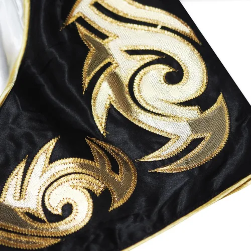 Vista 5 de SIAMKICK Pantalones cortos de Muay Thai para niños (4 años a 10 años), boxeo, kickboxing, artes marciales mixtas para niños y niñas