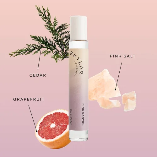 Vista 3 de Skylar Pink Canyon Eau de Parfum - Perfum Hipoalergénico y Limpio para Mujeres y Hombres, Vegano y Seguro para Piel Sensible - Notas de Pomelo, Sal