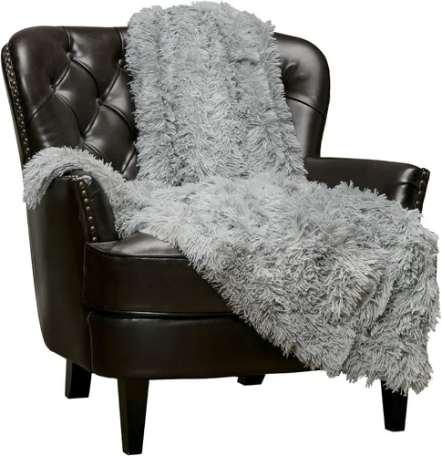 Vista 15 de Chanasya - Manta de pelo largo sintético - Manta de felpa ligera y esponjosa de forro polar de microfibra - para sofá, cama, silla, material A