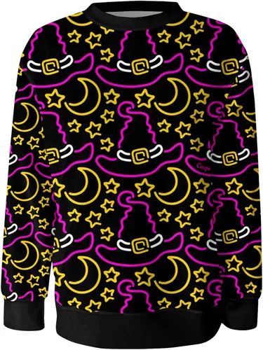 Vista 4 de Ropa de mujer de moda para otoño, sudadera estampada de manga larga cuello redondo casual cómoda suelta ligera