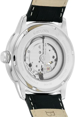 Vista 2 de Bulova Reloj automático clásico para hombre Sutton de 4 manos, subesfera de 24 horas, apertura abierta, auto-reloj, parte trasera de exhibición