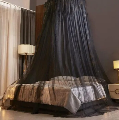 Vista 3 de Mosquitera Toldo de Cama para Niñas, Cortinas de Cama King con Dosel Tamaño Full Queen desde el Techo, Tienda de Cama de Mosquitera de Cúpula Twin