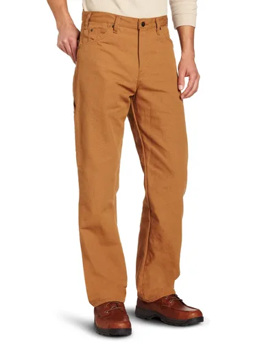 Vista 4 de Dickies Jeans de carpintero para hombre, ajuste relajado, pierna recta, Negro, 30 x 30