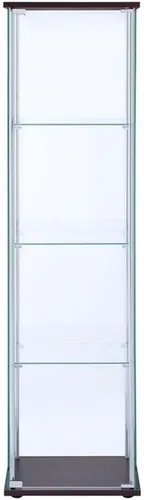 Vista 4 de Home Square (juego de 2) Gabinete Curio de cristal en capuchino