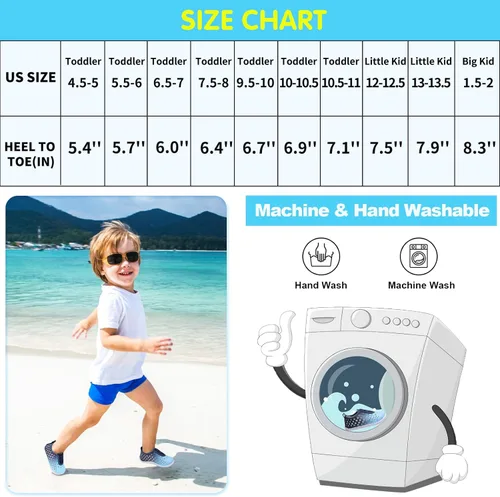 Vista 2 de Fires Zapatos de agua para niños y niñas, de secado rápido, transpirables, calcetines de agua descalzos para playa, natación, zapatos deportivos