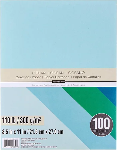 Vista 5 de Recollections 100 hojas de papel de cartulina negro pesado de 8.5 x 11 pulgadas, papel sin ácido ni lignina para álbumes de recortes, artes