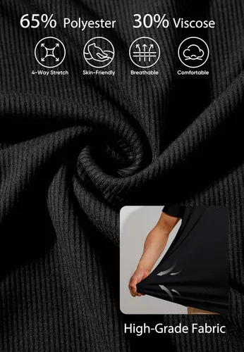 Vista 5 de JMIERR Camiseta ajustada para hombre con cuello en V y cuello en V, camiseta Henley para gimnasio, entrenamiento, atlética