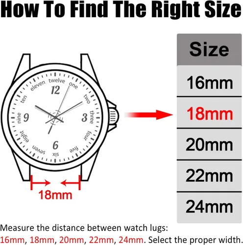 Vista 2 de Correa de silicona universal para relojes de 18mm 20mm 22mm 24mm elige