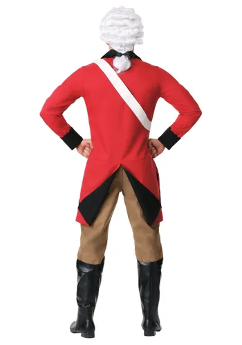 Vista 2 de Disfraz de abrigo rojo británico para adulto Multicolor