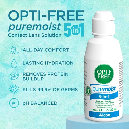 Vista 3 de OPTI-FREE Puremoist Solución multiusos para lentes de contacto
