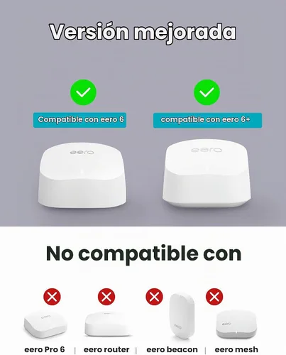 Vista 2 de DG-Direct Soporte de montaje en pared para eero 6 y eero 6+ Router Mesh Wi-Fi System, sin cables desordenados, soporte de montaje de pared para eero