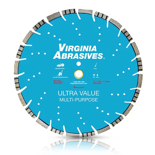 Vista 8 de Virginia Abrasives 425-08408 - Hoja de diamante de hormigón de uso general UV de 9 pulgadas - Cortador húmedo y seco para hormigón/asfalto